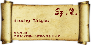 Szuchy Mátyás névjegykártya